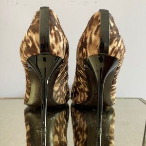 Stuart Weitzman Pointy toe pony hair pumps